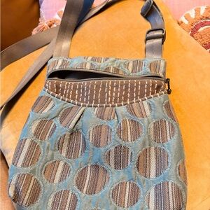 Stylish Blue and Brown Women's Bag